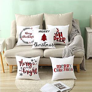 45cm Christmas Cushion Cover Pillowcase 2024 Christmas Decorations for Home Ornament Xmas New Year Christmas Decor 2023 Noel