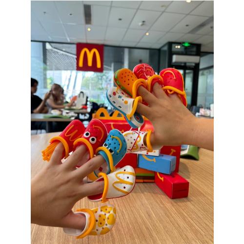 2024 McDonald's Mini Slipper Keychain Happy Meal Toys Figure Collectible Toy Desktop Decoration Kids Birthday Gifts