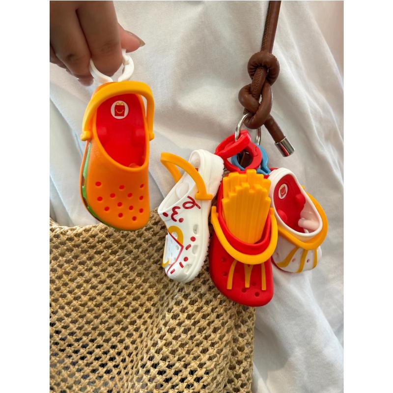 2024 McDonald's Mini Slipper Keychain Happy Meal Toys Figure Collectible Toy Desktop Decoration Kids Birthday Gifts