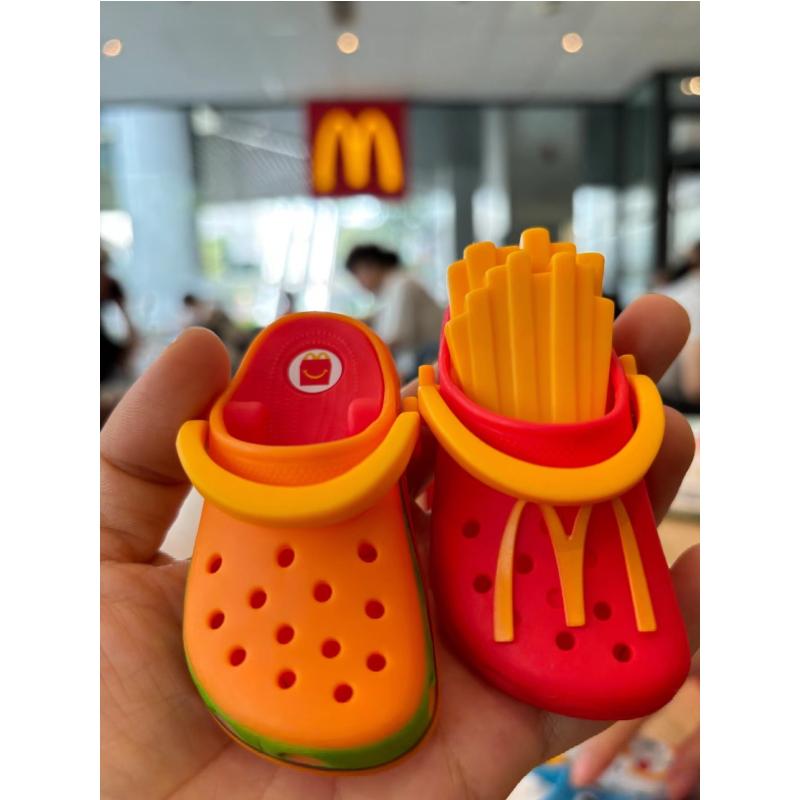 2024 McDonald's Mini Slipper Keychain Happy Meal Toys Figure Collectible Toy Desktop Decoration Kids Birthday Gifts