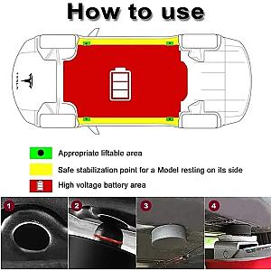 4Pcs Protects Battery And Paint Jack Pad Adapter With Storage Bag Lifting Replacement For Tesla Model 3 Y S X Lift Point Adapter