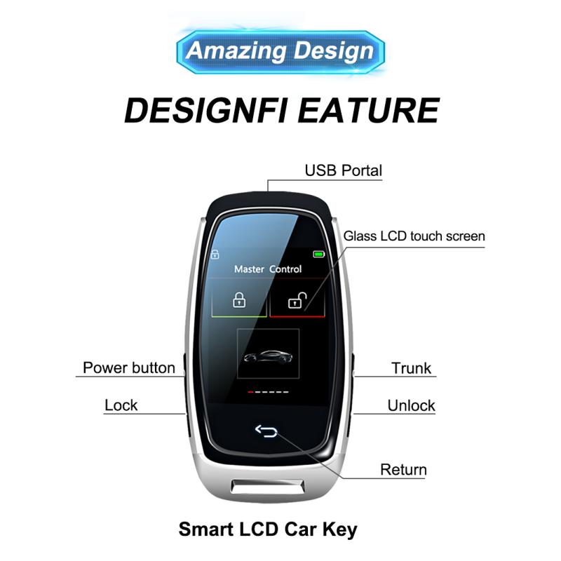 CF920 Modified Universal Remote Display Smart LCD Key Comfortable Entry Auto Lock Keyless Go For Audi/BMW/Ford/Mazda/Toyota/KIA