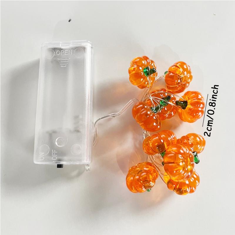 1m 10LED Halloween Pumpkin Hanging Lantern String Light Kids Birthday Party Halloween Home Decoration Lantern Lamp Props