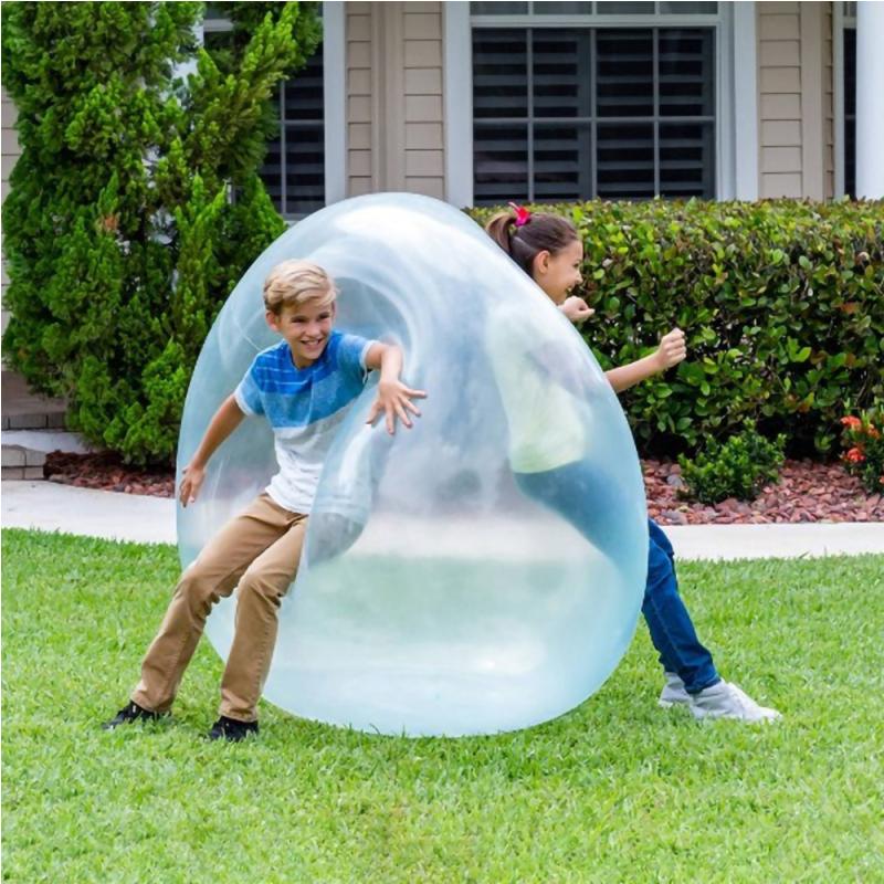 Kids Blow Up Balloon Toy Children Outdoor Soft Air Water Filled Bubble Ball Fun Party Game Summer Gift Inflatable Elastic Ball