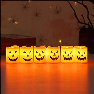 24pcs Electronic Candle Safe Flameless Battery Operated LED Tealight Candles Halloween Atmosphere Lights