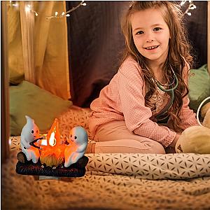 New Fashionable Ghost Campfire Nightlight Ghost Campfire Flickering Plug In Night Light Halloween Ghost Pumpkin Night Light