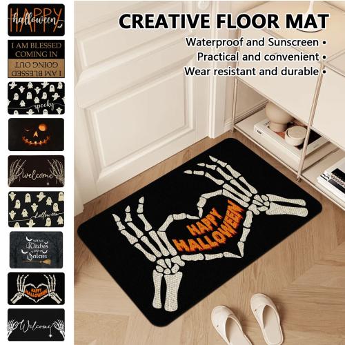 Halloween DecoraçãHalloween Floor Mats Holiday Decoration Porch Door Mats Bathroom Water-Absorbent And Dirt-Resistant Floor Mats