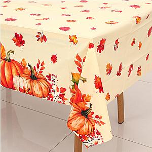 Thanksgiving Day Pumpkin Tablecloth Decoration For Home Dinning Kitchen Table Decoration Fall Autumn Pumpkin Table Cloth Decor