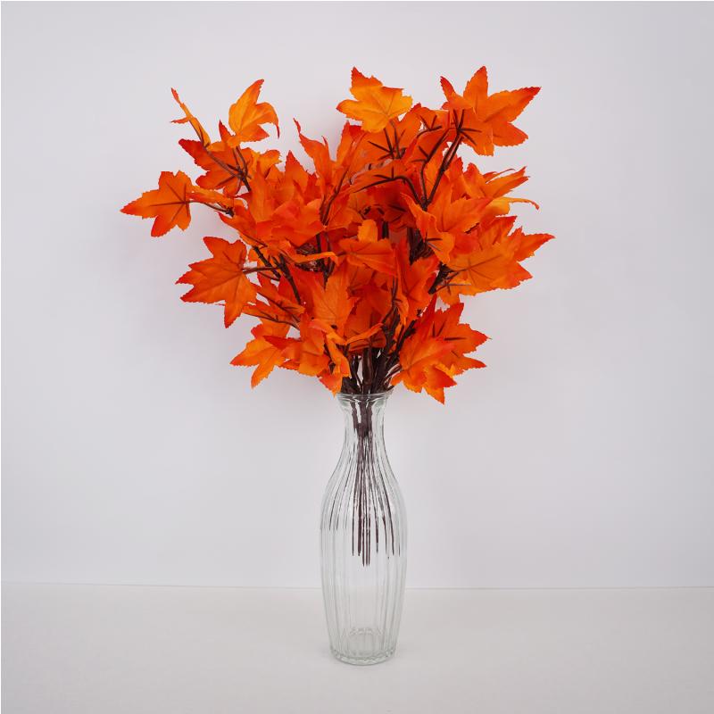 1PC Artificial Autumn Color Maple Leaves Flower Arrangement Mall Home Harvest Festival Thanksgiving Day Garden Decoration