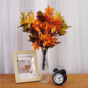 1PC Artificial Autumn Color Maple Leaves Flower Arrangement Mall Home Harvest Festival Thanksgiving Day Garden Decoration