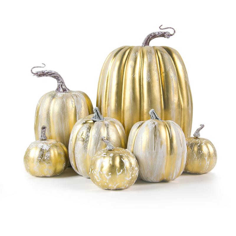 Thanksgiving Artificial Pumpkins Sets Assorted Big and Small Pumpkins Fake Pumpkins Farmhouse Fall Harvest Table Halloween Decor