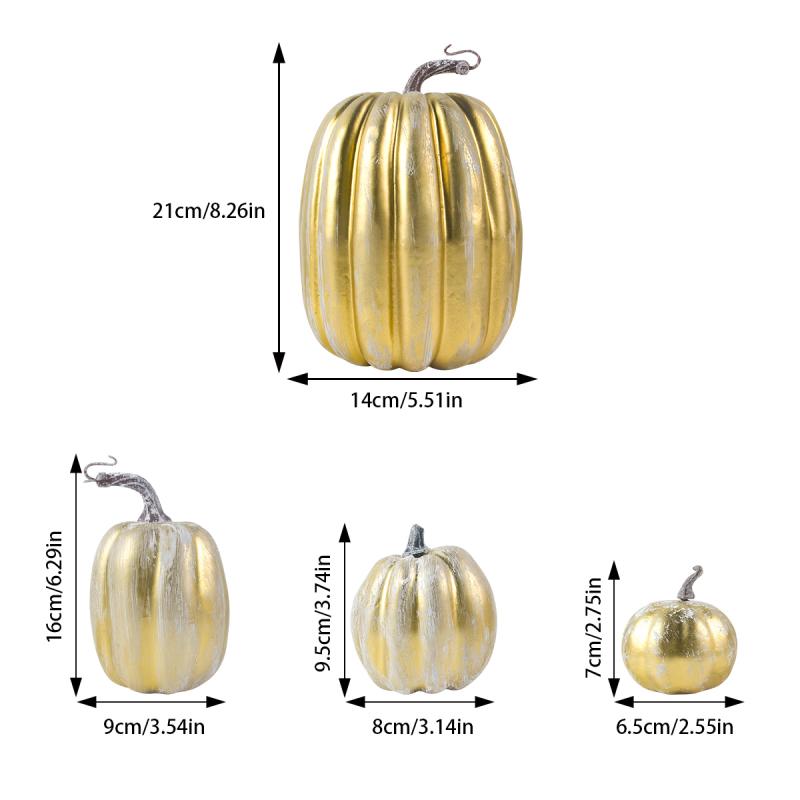 Thanksgiving Artificial Pumpkins Sets Assorted Big and Small Pumpkins Fake Pumpkins Farmhouse Fall Harvest Table Halloween Decor