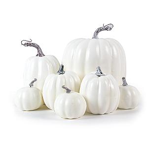 Thanksgiving Artificial Pumpkins Sets Assorted Big and Small Pumpkins Fake Pumpkins Farmhouse Fall Harvest Table Halloween Decor