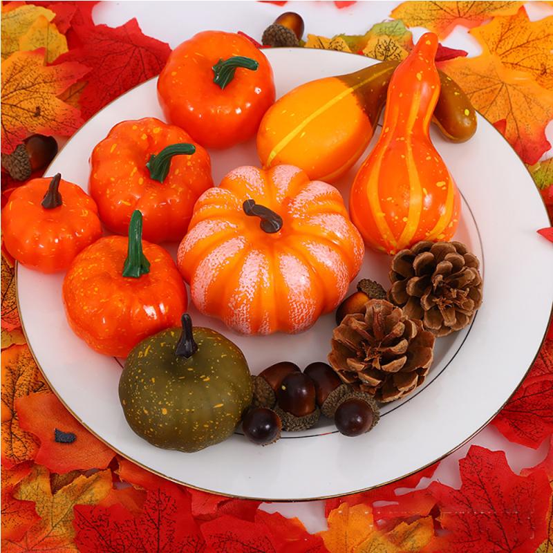 Autumn Maple Pattern Thanksgiving Home Party Decoration Paper Plates Napkins Hanging Maple Banners Turkey Pumpkin Honeycomb Ball