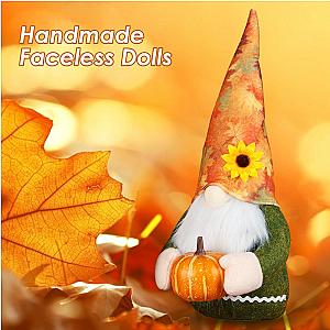 Fall Gnome Pumpkin Suower Swedish Nisse Tomte Elf Dwarf Plush Ornaments Decorations For Christmas Autumn Thanksgiving Decor