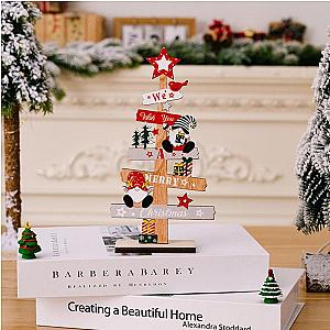 Desktop Christmas Tree Santa Claus DIY Decoration Wooden Christmas Signs Plaque Xmas Decoration 2025 New Years Party Gifts