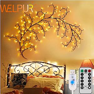 1PCS 96LED Tree and Vine Lamp USB/Solar Powered 8 Modes DIY Festive Tree Branch Lamp for Christmas Party Home Decorative Lights