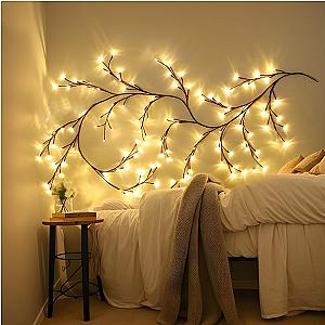 1PCS 96LED Tree and Vine Lamp USB/Solar Powered 8 Modes DIY Festive Tree Branch Lamp for Christmas Party Home Decorative Lights