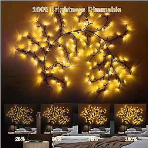 1PCS 96LED Tree and Vine Lamp USB/Solar Powered 8 Modes DIY Festive Tree Branch Lamp for Christmas Party Home Decorative Lights