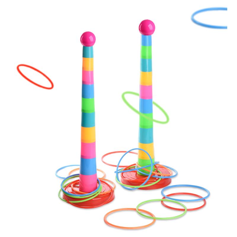 10 layers Children Throw Circle Game Ferrule Stacked Toys Fun Indoor Outdoor Parent-Child Interactive Early Education Gift