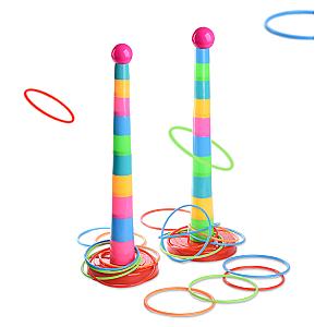 10 layers Children Throw Circle Game Ferrule Stacked Toys Fun Indoor Outdoor Parent-Child Interactive Early Education Gift