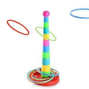 10 layers Children Throw Circle Game Ferrule Stacked Toys Fun Indoor Outdoor Parent-Child Interactive Early Education Gift