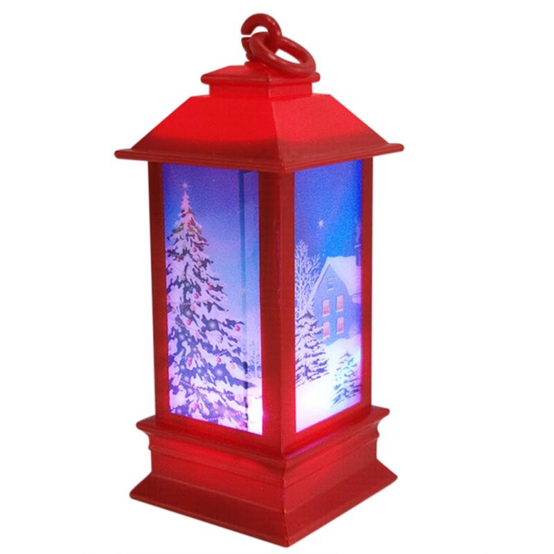 Christmas Decoration Flame Lantern Snowman Xmas LED Luminous Ornament Candlestick Lamp Merry Christmas Decor For Home