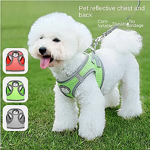 Anti-escape Pet Harness with Breathable Fabric and Reflective Strips Pet Items Dog Leash Pet Leash