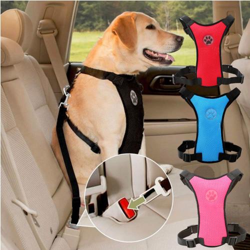 Dog Harness Car Safety Seat Belt Breathable Leash Mesh Chest Strap Multi-function Breathable Pet Supplies Dog Chest Straps