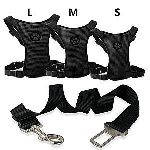 Dog Harness Car Safety Seat Belt Breathable Leash Mesh Chest Strap Multi-function Breathable Pet Supplies Dog Chest Straps