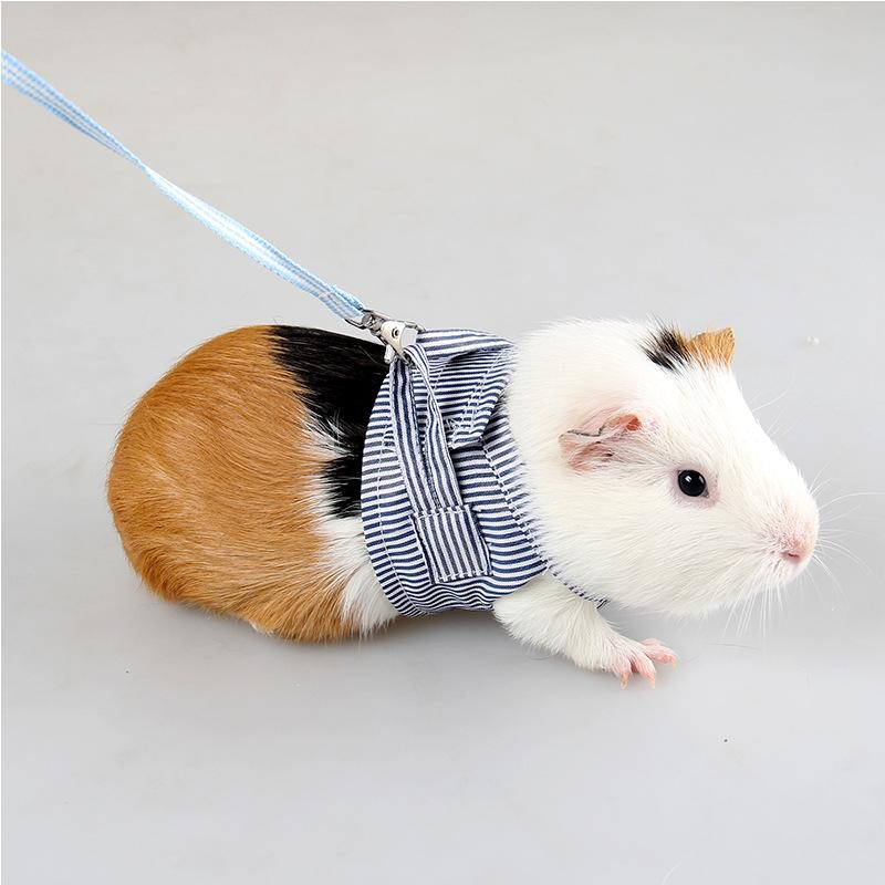 S/L Small Pets Chest Strap Hamster Outdoor Traction Rope Adjustable Harness Leash Vest for Rabbit Hedgehog Chinchilla Guinea Pig