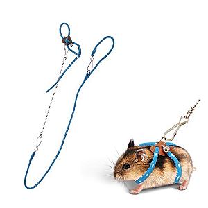 Pet Traction Rope Adjustable Soft Anti-Bite Training Rope Outdoor Flying Harness Leash With Bell For Bird Parrot Mouse Hamster