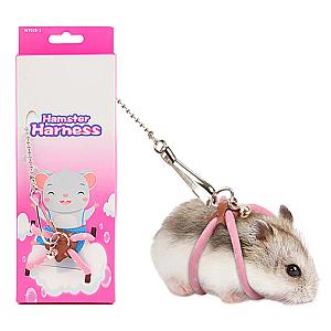 Pet Adjustable Soft Harness Bell Leash Set Mouse Hamster Ferrets Rat Pet Pig Leash Hamster Harness Rope Anti-bite Pet Walking