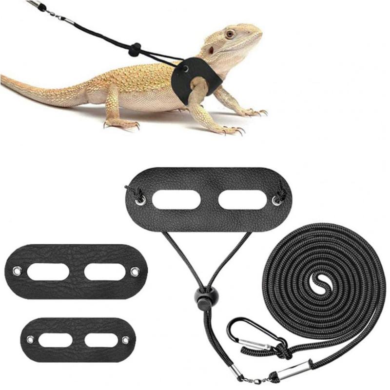 1 Set Lizard Traction Rope Adjustable Soft Reptile Chest Harness Comfortable Pet Reptile Bearded Dragon Harness Pet Supplies