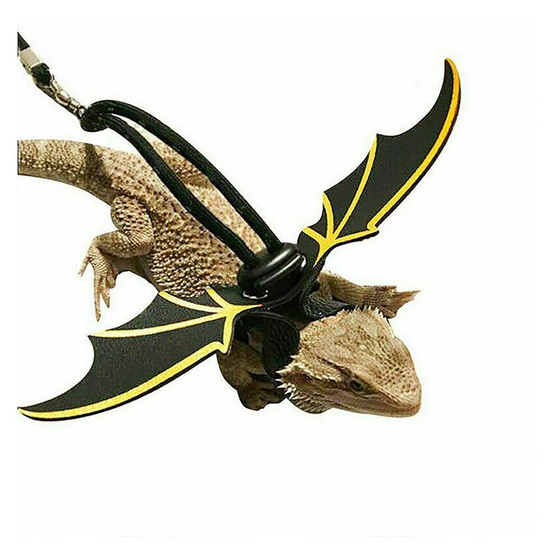 Adjustable Reptile Lizard Gecko Bearded Dragon Harness and Leash for Outdoor Pet Chameleon Supplies