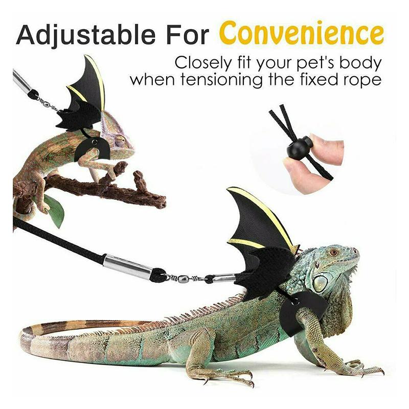 Adjustable Reptile Lizard Gecko Bearded Dragon Harness and Leash for Outdoor Pet Chameleon Supplies