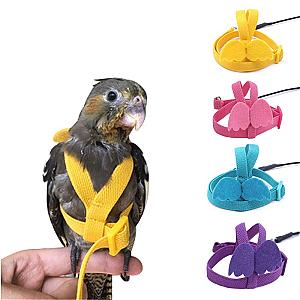 Pet Bird Harness Adjustable Parrot Harness Anti-bite Outdoor Training Flying Rope for Budgerigar Lovebird Cockatiel