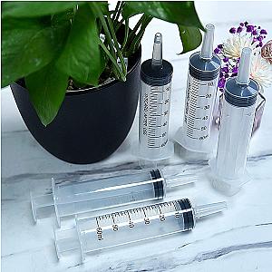 60ml Syringe Glue Filling Measuring Syringe Nutrient Sterile Health Without Needle Watering Refilling for Industrial Hydroponics