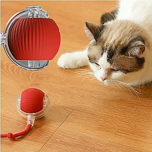 Electric Cat Ball Toys Automatic Rolling Ball Faux Tail Rechargeable Smart Pet Interactive Toy Dog Cat Training Imitate Mouse