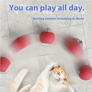 Electric Cat Ball Toys Automatic Rolling Ball Faux Tail Rechargeable Smart Pet Interactive Toy Dog Cat Training Imitate Mouse