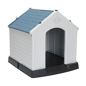 Outdoor Dog House Comfortable Cool Shelter Durable Plastic Design Home Kennel