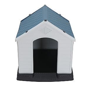 Outdoor Dog House Comfortable Cool Shelter Durable Plastic Design Home Kennel