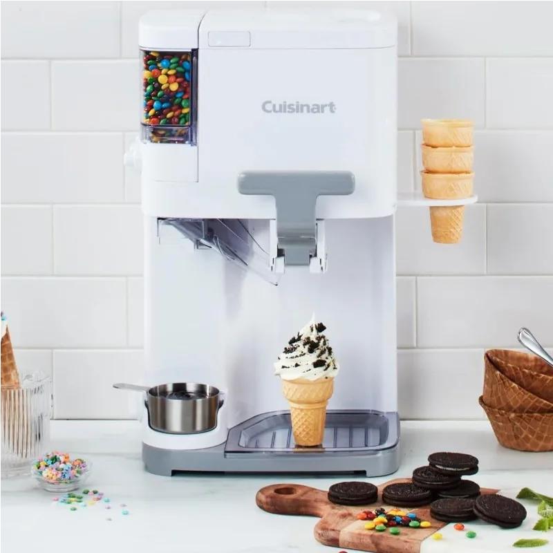 Cuisinart Soft Serve Ice Cream Machine- Mix It In Ice Cream Maker for Frozen Yogurt, Sorbet, Gelato, Drinks 1.5 Quart