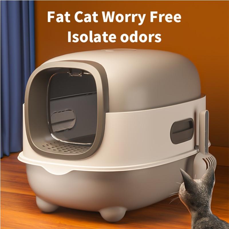 Closed cat litter box, splash proof, odor isolation, dual-purpose, foldable design, can accommodate cats weighing less t