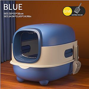 Closed cat litter box, splash proof, odor isolation, dual-purpose, foldable design, can accommodate cats weighing less t