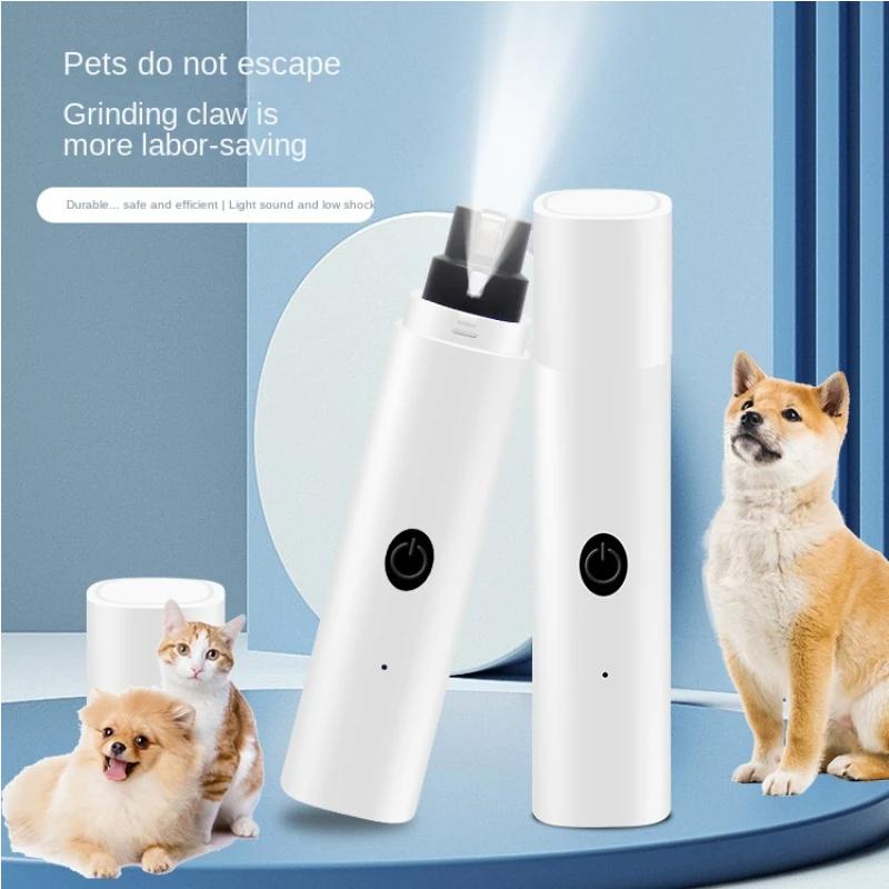 Painless USB Charging Dog Nail Grinders Rechargeable Pet Nail Clippers Quiet Electric Dog Cat Paws Nail Grooming Trimmer Tools