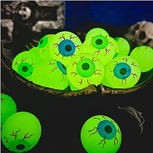 Glow in The Dark Eyeball 32MM Bouncy Ball Halloween Supplies Toys Horror Luminous Scary Ball Kids Toys Gift Fake Eyeballs