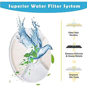 Replacement Activated Carbon Filter For Cat Water Drinking Fountain Replaced Filters Flower For Pet Dog Round Fountain Dispenser