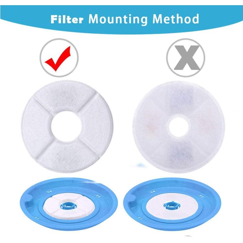 Replacement Activated Carbon Filter For Cat Water Drinking Fountain Replaced Filters Flower For Pet Dog Round Fountain Dispenser