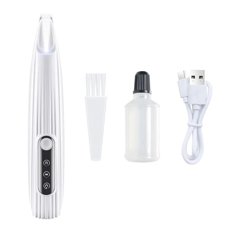 Electric Dog Cat Hair Clippers Ear Eyes Paw Hair Cutter Trimmer USB Charging Pet Grooming Supplies with Scissor